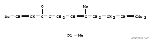 Molecular Structure of 61827-81-4 (2-Butenoic acid, 2(or3)-methyl-, (2E)-3,7-dimethyl-2,6-octadien-1-yl ester)