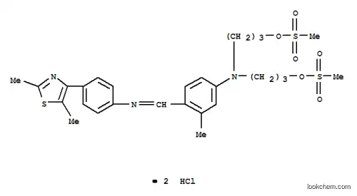 Molecular Structure of 62177-86-0 (({4-[(E)-{[4-(2,5-dimethyl-1,3-thiazol-4-yl)phenyl]imino}methyl]-3-methylphenyl}imino)dipropane-3,1-diyl dimethanesulfonate)