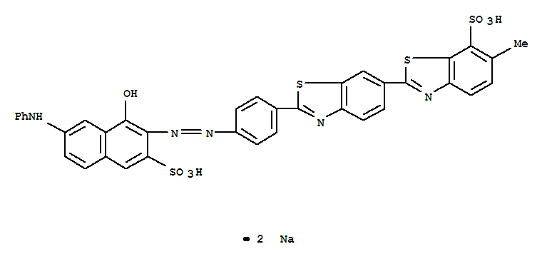 [2,6'-Bibenzothiazole]-7-sulfonicacid,2'-[4-[2-[1-hydroxy-7-(phenylamino)-3-sulfo-2-naphthalenyl]diazenyl]phenyl]-6-methyl-,sodium salt (1:2)