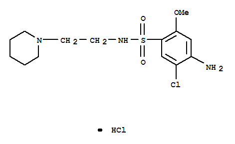 4-AMINO-5-CHLORO-2-METHOXY-N-(2-(PIPERIDIN-1-YL)ETHYL)BENZENESULFONAMIDE HCLCAS