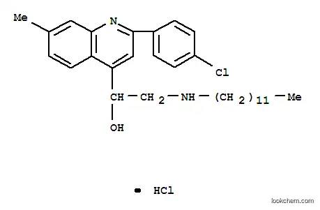 Molecular Structure of 6283-34-7 (1-[2-(4-chlorophenyl)-7-methylquinolin-4-yl]-2-(dodecylamino)ethanol)