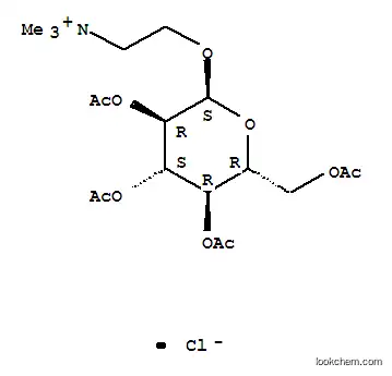 Molecular Structure of 6340-61-0 (N,N,N-trimethyl-2-[(2,3,4,6-tetra-O-acetylhexopyranosyl)oxy]ethanaminium)