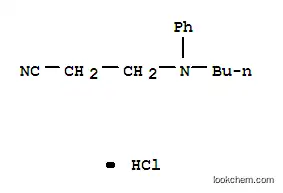 Molecular Structure of 63589-37-7 (3-[butyl(phenyl)amino]propanenitrile hydrochloride (1:1))