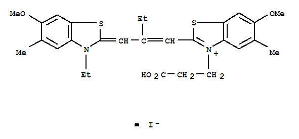 Benzothiazolium,3-(2-carboxyethyl)-2-[2-[(3-ethyl-6-methoxy-5-methyl-2(3H)-benzothiazolylidene)methyl]-1-buten-1-yl]-6-methoxy-5-methyl-,iodide (1:1)