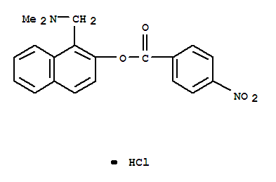 2-Naphthalenol,1-[(dimethylamino)methyl]-, 2-(4-nitrobenzoate), hydrochloride (1:1) cas  6629-74-9