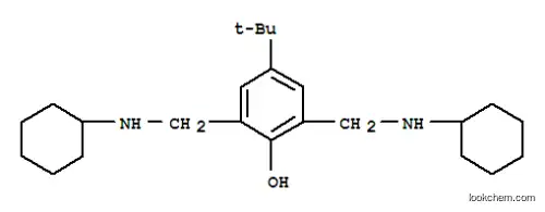 Molecular Structure of 6642-15-5 (4-tert-butyl-2,6-bis[(cyclohexylamino)methyl]phenol)