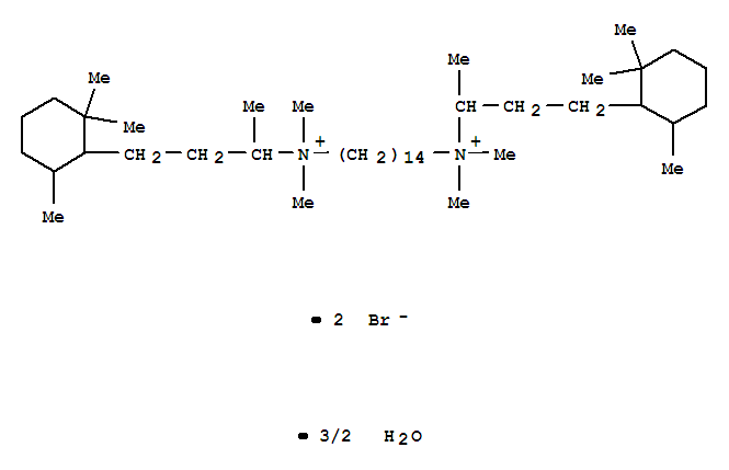 14-[dimethyl-[4-(2,2,6-trimethylcyclohexyl)butan-2-yl]azaniumyl]tetradecyl-dimethyl-[4-(2,2,6-trimethylcyclohexyl)butan-2-yl]azanium dibromide