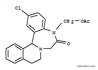 Molecular Structure of 67239-20-7 (5,9,10,14b-Tetrahydro-2-chloro-5-(hydroxymethyl)isoquino[2,1-d][1,4]benzodiazepin-6(7H)-one acetate)