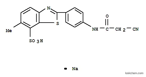Molecular Structure of 6764-27-8 (sodium 2-[4-(2-cyanoacetamido)phenyl]-6-methylbenzothiazole-7-sulphonate)