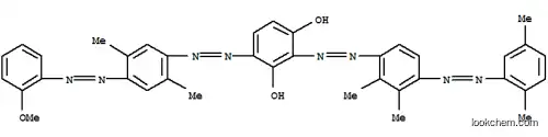 Molecular Structure of 68227-34-9 (2-[[4-[(2,5-Dimethylphenyl)azo]-2,3-dimethylphenyl]azo]-4-[[4-[(2-methoxyphenyl)azo]-2,5-dimethylphenyl]azo]-1,3-benzenediol)