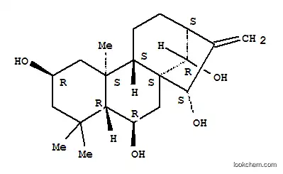 Molecular Structure of 69121-59-1 (Kaur-16-ene-2,6,14,15-tetrol,(2b,6b,14R,15a)-)