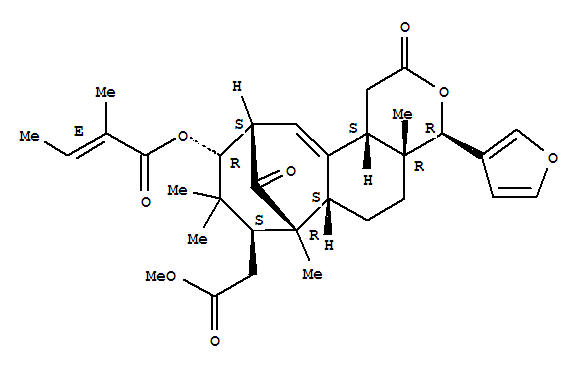7,11-Methano-2H-cycloocta[f][2]benzopyran-8-aceticacid,4-(3-furanyl)-1,4,4a,5,6,6a,7,8,9,10,11,12b-dodecahydro-4a,7,9,9-tetramethyl-10-[(2-methyl-1-oxo-2-butenyl)oxy]-2,13-dioxo-,methyl ester, [4R-[4a