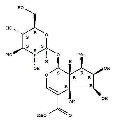 Cyclopenta[c]pyran-4-carboxylicacid, 1-(b-D-glucopyranosyloxy)-1,4a,5,6,7,7a-hexahydro-4a,5,6-trihydroxy-7-methyl-,methyl ester, (1S,4aR,5R,6R,7R,7aR)- cas  70095-21-5