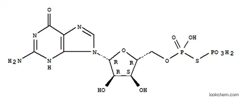 Molecular Structure of 71783-24-9 (GUANOSINE 5'-O-(2-THIODIPHOSPHATE) TRILITHIUM SALT)
