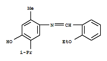 Phenol,4-[[(2-ethoxyphenyl)methylene]amino]-5-methyl-2-(1-methylethyl)- cas  7251-22-1