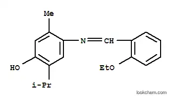 Molecular Structure of 7251-22-1 (4-{[(E)-(2-ethoxyphenyl)methylidene]amino}-5-methyl-2-(propan-2-yl)phenol)