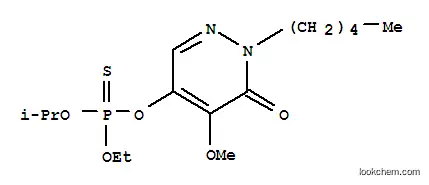 Molecular Structure of 72538-14-8 (5-(ethoxy-propan-2-yloxy-phosphinothioyl)oxy-4-methoxy-2-pentyl-pyrida zin-3-one)