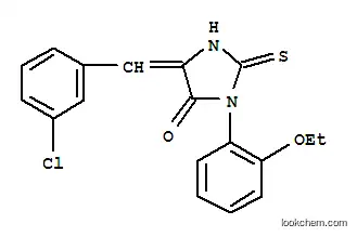 Molecular Structure of 72799-42-9 ((5Z)-5-[(3-chlorophenyl)methylidene]-3-(2-ethoxyphenyl)-2-thioxoimidazolidin-4-one)