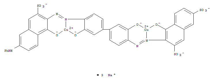 Cuprate(3-), [m-[3-[2-[3,3'-di(hydroxy-kO)-4'-[2-[1-(hydroxy-kO)-6-(phenylamino)-3-sulfo-2-naphthalenyl]diazenyl-kN1][1,1'-biphenyl]-4-yl]diazenyl-kN1]-4-(hydroxy-kO)-2,7-naphthalenedisulfonato(7-)]]d