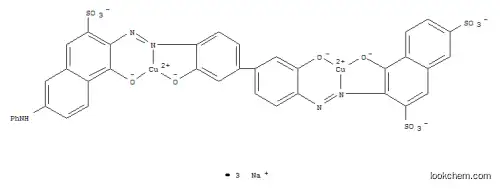 Cuprate(3-), [m-[3-[2-[3,3'-di(hydroxy-kO)-4'-[2-[1-(hydroxy-kO)-6-(phenylamino)-3-sulfo-2-naphthalenyl]diazenyl-kN1][1,1'-biphenyl]-4-yl]diazenyl-kN1]-4-(hydroxy-kO)-2,7-naphthalenedisulfonato(7-)]]di-,sodium (1:3)