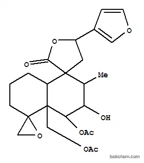 Molecular Structure of 78037-29-3 ((3S,5'R,5S,8'aR)-4'β-Acetoxy-4'aα-(acetoxymethyl)-5-(3-furyl)-4,5,2',3',4',4'a,6',7',8',8'a-decahydro-3'α-hydroxy-2'α-methyldispiro[furan-3,1'-naphthalene-5',2''-oxiran]-2-one)