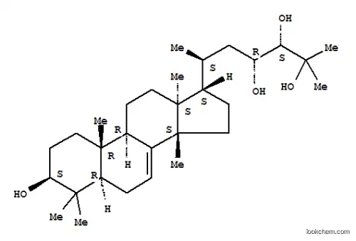 Molecular Structure of 78739-39-6 (Lanost-7-ene-3,23,24,25-tetrol,(3b,13a,14b,17a,20S,23R,24S)-)