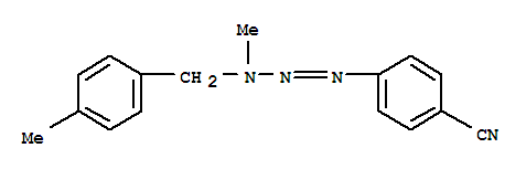 Benzonitrile,4-[3-methyl-3-[(4-methylphenyl)methyl]-1-triazen-1-yl]- cas  81053-69-2
