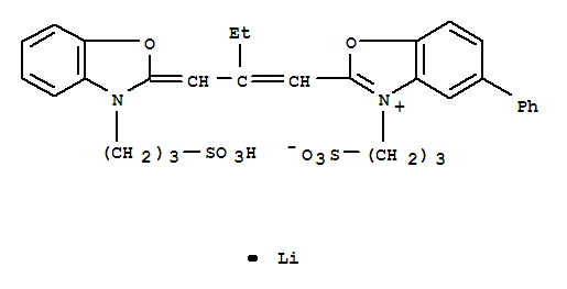 Benzoxazolium,5-phenyl-3-(3-sulfopropyl)-2-[2-[[3-(3-sulfopropyl)-2(3H)-benzoxazolylidene]methyl]-1-buten-1-yl]-,inner salt, lithium salt (1:1)