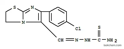 Molecular Structure of 82588-50-9 (6-(4-chlorophenyl)-2,3-dihydroimidazo[2,1-b][1,3]thiazole-5-carbaldehyde thiosemicarbazone)