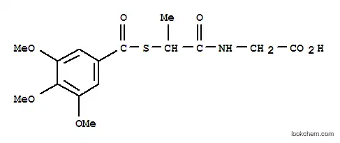 Molecular Structure of 82922-44-9 (N-[1-oxo-2-[(3,4,5-trimethoxybenzoyl)thio]propyl]glycine)