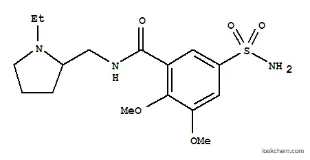 Molecular Structure of 83803-72-9 ((-)-5-(aminosulphonyl)-N-[(1-ethyl-2-pyrrolidinyl)methyl]-2,3-dimethoxybenzamide)