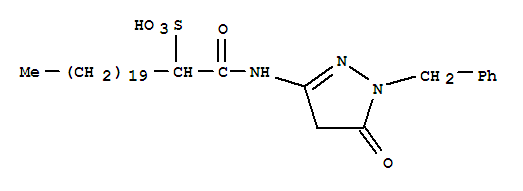 2-Docosanesulfonicacid, 1-[[4,5-dihydro-5-oxo-1-(phenylmethyl)-1H-pyrazol-3-yl]amino]-1-oxo-