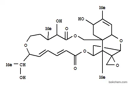 Molecular Structure of 87583-91-3 (Verrucarin A,7'-deoxo-8-hydroxy-7'-(1-hydroxyethyl)-, [7'R(R),8R]- (9CI))