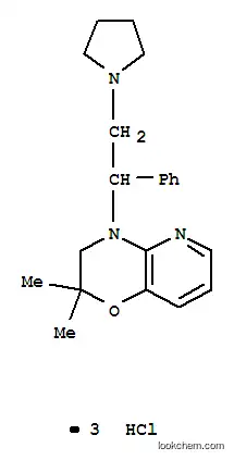 Molecular Structure of 88810-17-7 (2H-Pyrido[3,2-b]-1,4-oxazine,3,4-dihydro-2,2-dimethyl-4-[1-phenyl-2-(1-pyrrolidinyl)ethyl]-, hydrochloride(1:3))