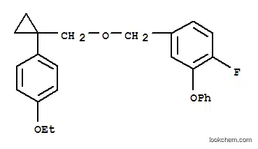 Molecular Structure of 89015-12-3 (4-({[1-(4-ethoxyphenyl)cyclopropyl]methoxy}methyl)-1-fluoro-2-phenoxybenzene)