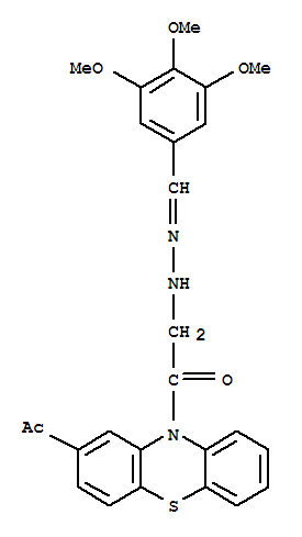2-ACETYL-10-((((3,4,5-TRIMETHOXYPHENYL)METHYLENE)HYDRAZINYL)ACETYL)-10H-PHENOTHIAZINE