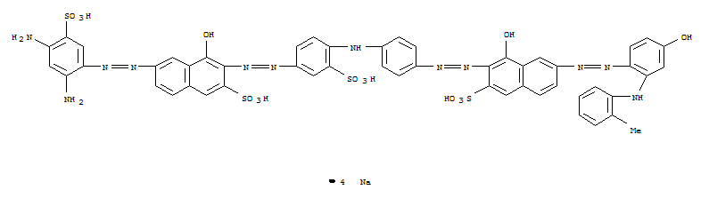 2-NAPHTHALENESULFONIC ACID 6-[(2,4-DIAMINO-5-SULFOPHENYL)AZO]-4-HYDROXY-3-[[4-[[4-[[1-HYDROXY-7-[[4-HYDROXY-2-[(2-METHYLPHENYL)AMINO]PHENYL]AZO]-3-SULFO-2-NAPHTHALENYL]AZO]PHENYL]AMINO]-3-SULFOPHENYL]