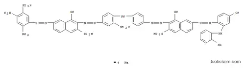 Molecular Structure of 93777-10-7 (2-Naphthalenesulfonic acid, 6-[(2,4-diamino-5-sulfophenyl)azo]-4-hydroxy-3-[[4-[[4-[[1-hydroxy-7-[[4-hydroxy-2-[(2-methylphenyl)amino]phenyl]azo]-3-sulfo-2-naphthalenyl]azo]phenyl]amino]-3-sulfophenyl]azo]-, tetrasodium salt)