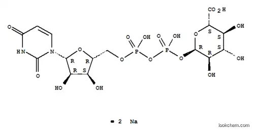 Molecular Structure of 93939-71-0 (a-D-Glucopyranuronic acid, 1®5'-ester with uridine5'-(trihydrogen diphosphate), disodium salt (9CI))