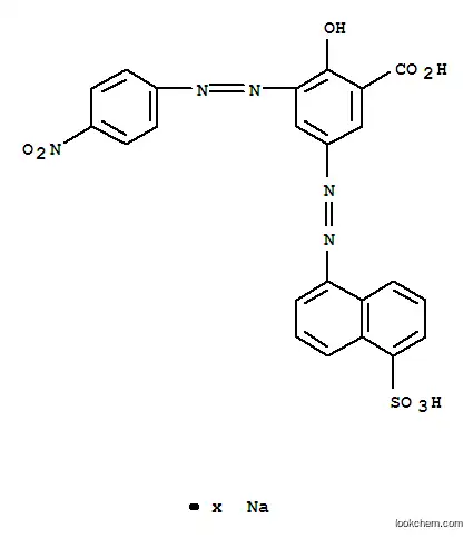 Molecular Structure of 93940-53-5 (3-[(4-nitrophenyl)azo]-5-[(5-sulpho-1-naphthyl)azo]salicylic acid, sodium salt)