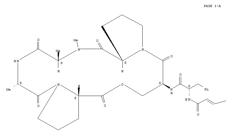 L-Proline,N-(1-oxo-2,4,6-octatrienyl)-L-phenylalanyl-L-seryl-L-prolyl-N-methyl-L-alanyl-L-alanyl-,(6®2)-lactone (9CI)