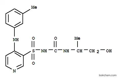 Molecular Structure of 99300-66-0 (3-Pyridinesulfonamide,N-[[(2-hydroxy-1-methylethyl)amino]carbonyl]-4-[(3-methylphenyl)amino]-)