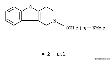 Molecular Structure of 100347-67-9 (Benzofuro(3,2-c)pyridine, 1,2,3,4-tetrahydro-2-(3-(dimethylamino)propy l)-, dihydrochloride)