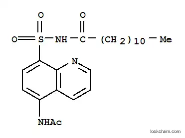 Molecular Structure of 102107-36-8 (N-(5-acetamidoquinolin-8-yl)sulfonyldodecanamide)