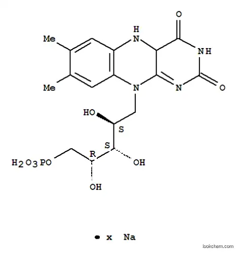 Molecular Structure of 102338-88-5 (Riboflavin5'-(dihydrogen phosphate), 4a,5-dihydro-, sodium salt (9CI))