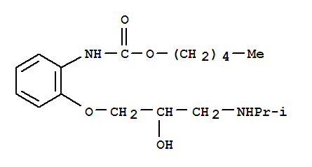 Carbamic acid,[2-[2-hydroxy-3-[(1-methylethyl)amino]propoxy]phenyl]-, pentyl ester (9CI)