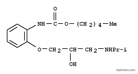 Molecular Structure of 102417-17-4 (pentyl {2-[2-hydroxy-3-(propan-2-ylamino)propoxy]phenyl}carbamate)