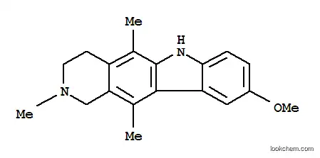 Molecular Structure of 10475-39-5 (9-methoxy-2,5,11-trimethyl-2,3,4,6-tetrahydro-1H-pyrido[4,3-b]carbazole)