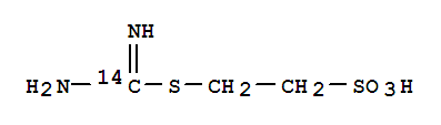 Ethanesulfonic acid,2-[(aminoiminomethyl-14C)thio]- (9CI)