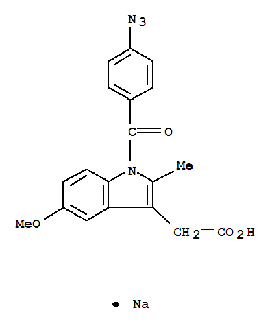 1H-Indole-3-aceticacid, 1-(4-azidobenzoyl)-5-methoxy-2-methyl-, sodium salt (1:1)
